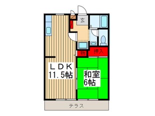 ハイツグリーンＢの物件間取画像